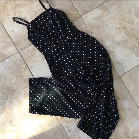 Old Navy Black Polka Dot Jumpsuit - Picture 2 of 7